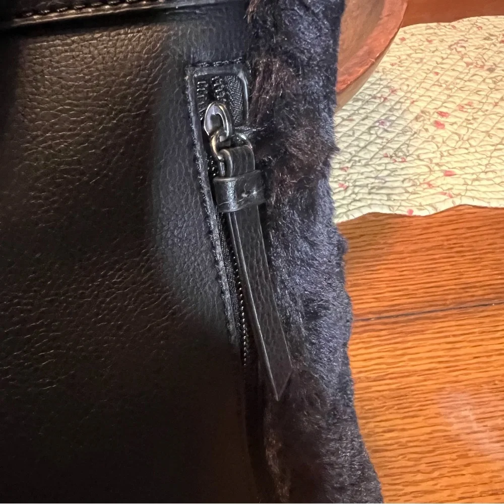 Jessica Simpson faux fur backpack